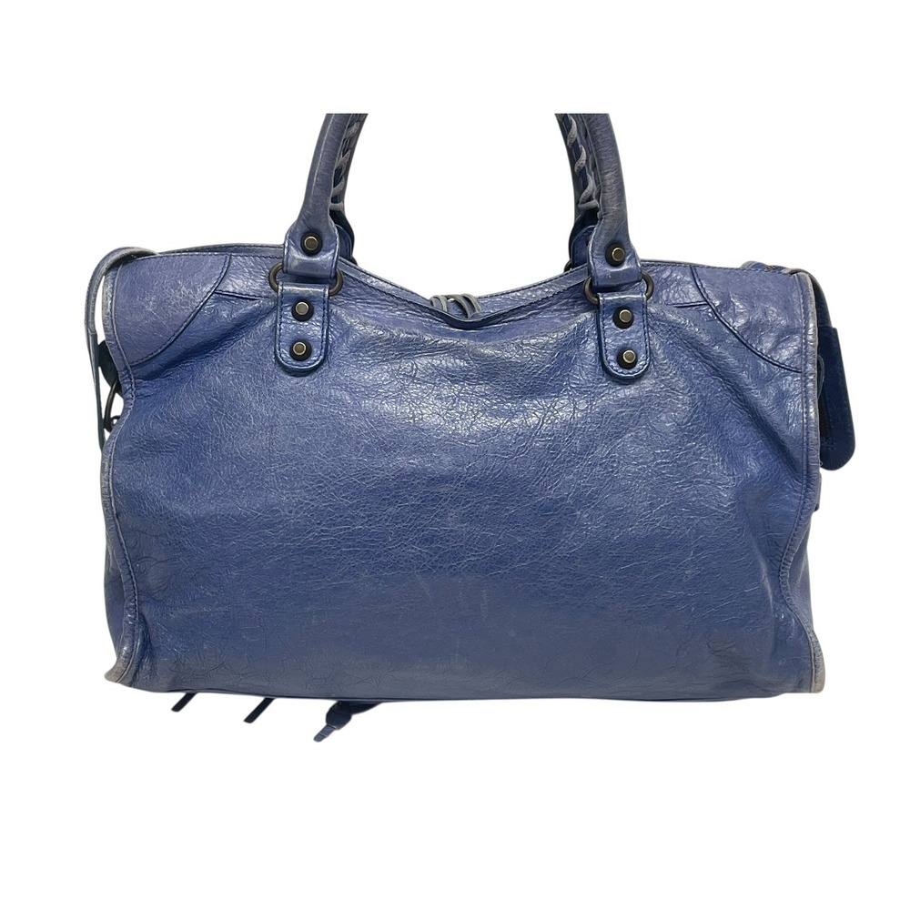 Balenciaga Handbag Blue Leather City The